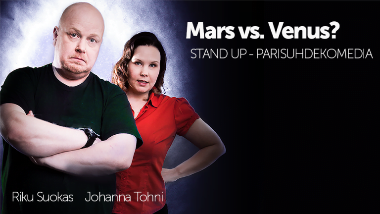 Lauantaina 23.3. Intron Komediaklubilla Mars vs Venus -Koomikot Riku Suokas ja Johanna Tohni 