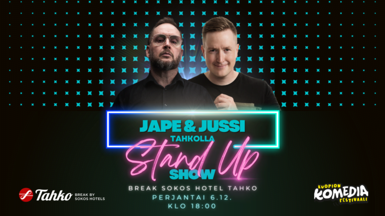 6.12.2024 klo 18 Jape & Jussi Stand Up Show Tahkolla