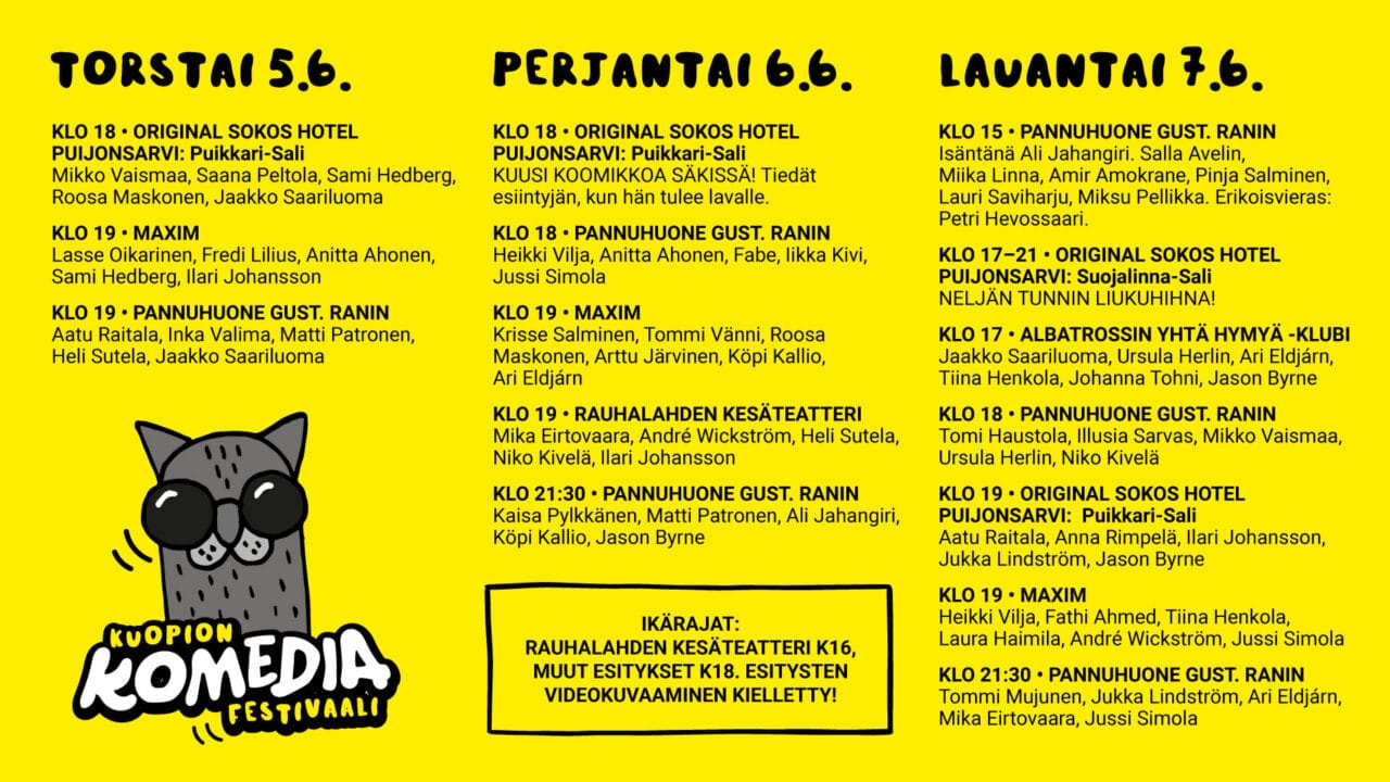 KOMEDIAFESTIVAALI 5.-7.6.2025