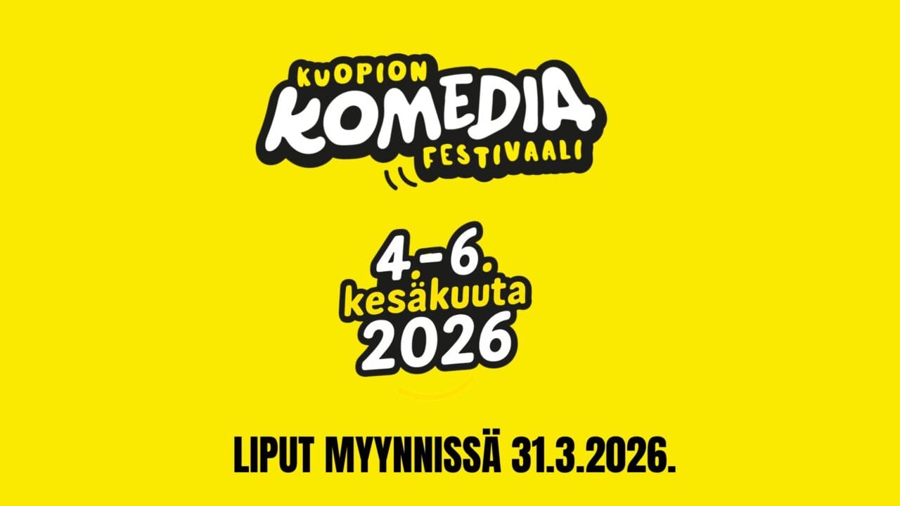 Komediafestivaali 4.-6.6.2026 – Liput myynnissä 31.3.2026.